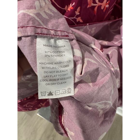 Hill House Ellie Nap Dress Burgundy Botanical Size XL - Picture 7 of 8